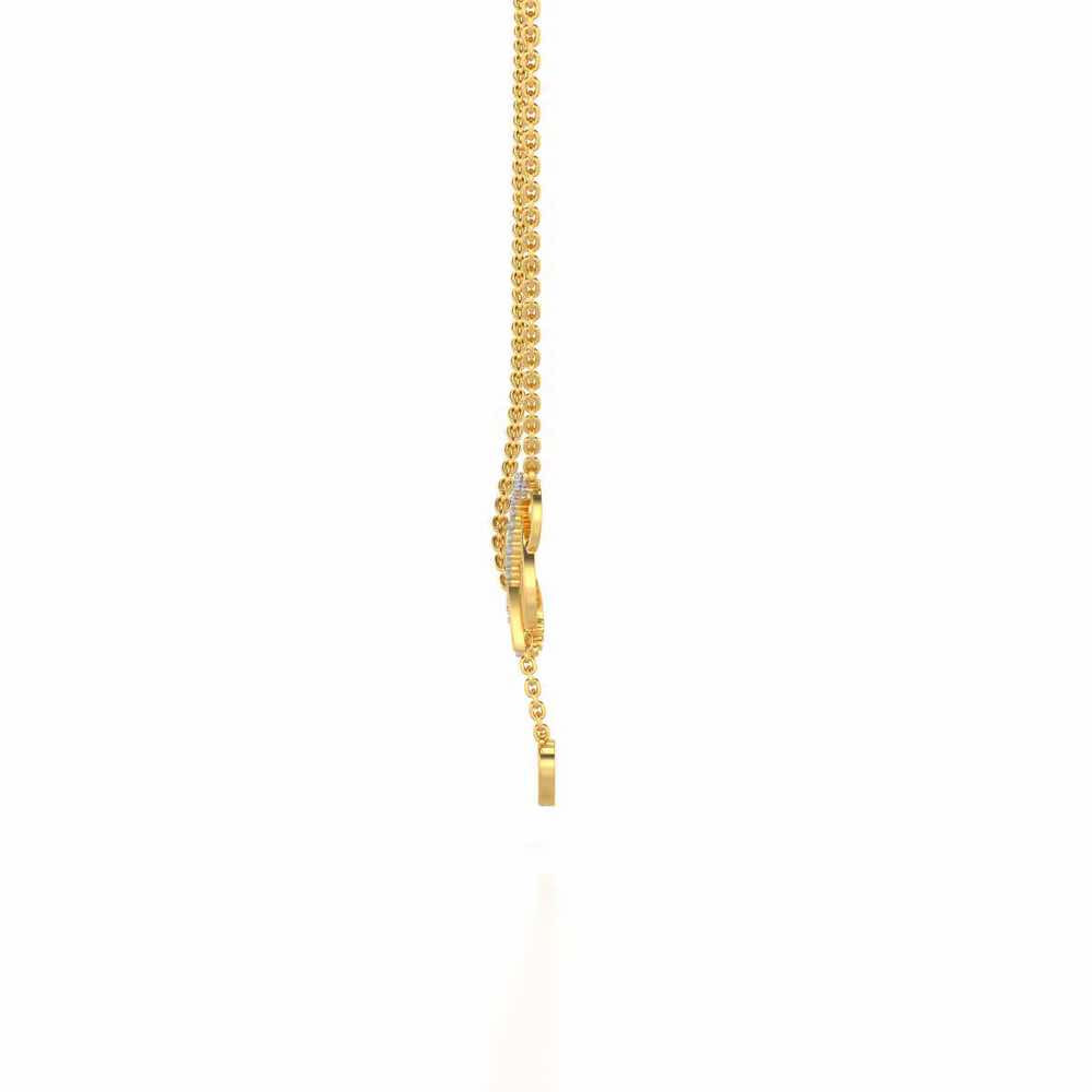 Infinite Twirl Silver Pendant - Yellow Gold - Image 3