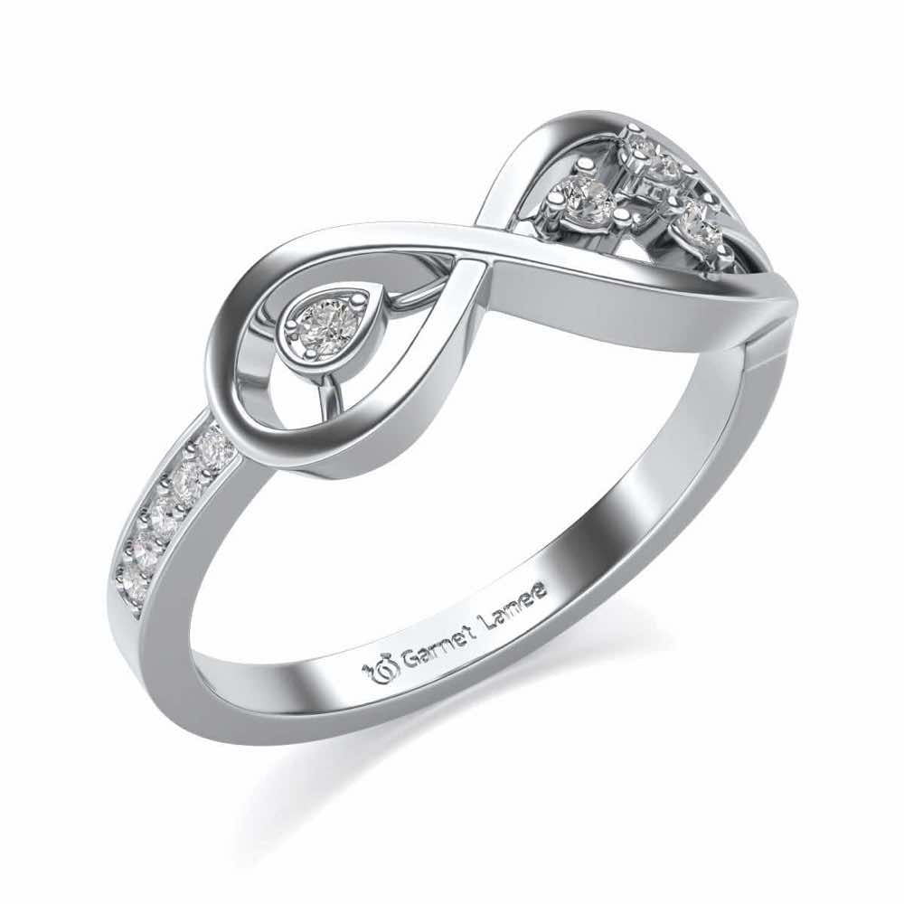 Infinitely Precious Silver Ring - White Gold - Image 1
