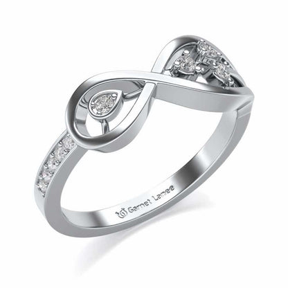 Infinitely Precious Silver Ring - White Gold - Image 1