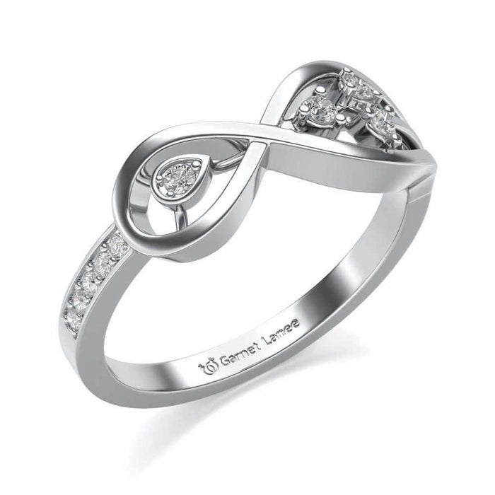 Infinitely Precious Silver Ring - White Gold - Image 1