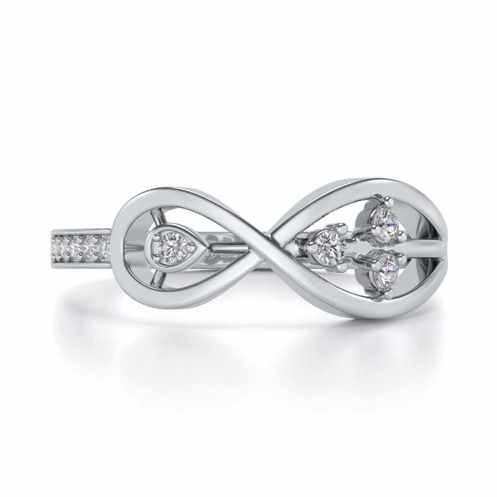 Infinitely Precious Silver Ring - White Gold - Image 4