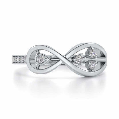 Infinitely Precious Silver Ring - White Gold - Image 4