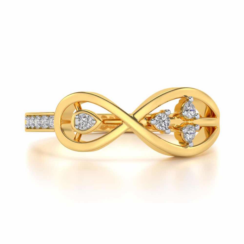 Infinitely Precious Silver Ring - Yellow Gold - Image 4