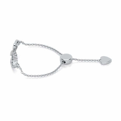 Infinity Adjustable Silver Ring - White Gold - Image 2