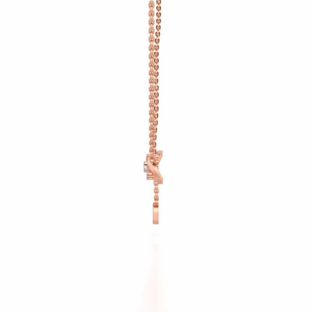 Infinity Bloom Silver Pendant - Rose Gold - Image 3