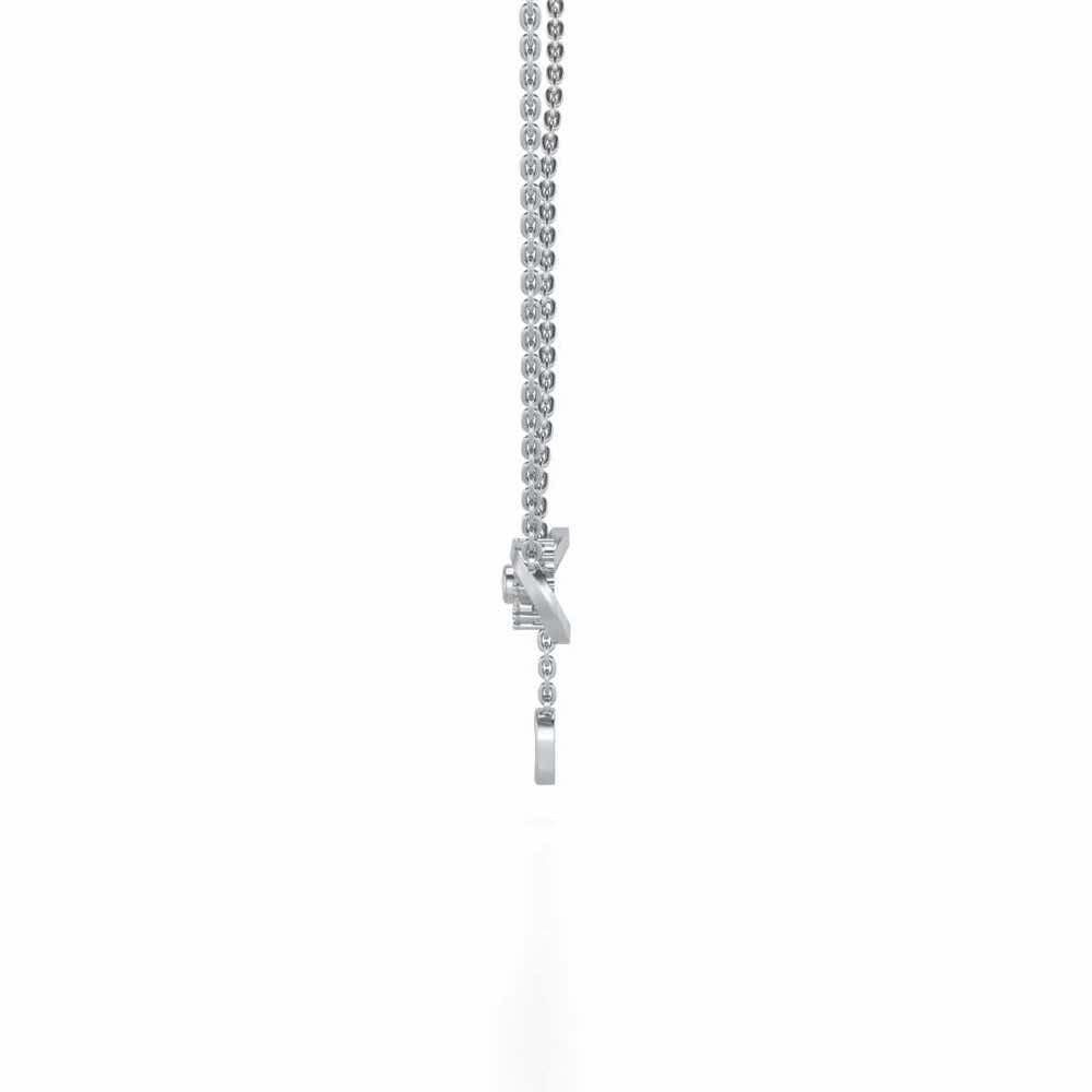 Infinity Bloom Silver Pendant - White Gold - Image 3