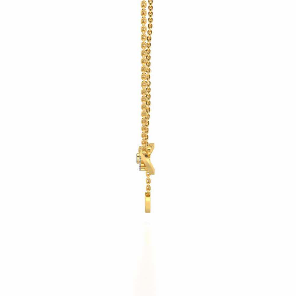 Infinity Bloom Silver Pendant - Yellow Gold - Image 3