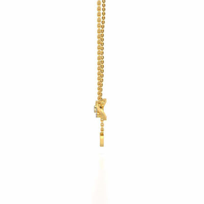 Infinity Bloom Silver Pendant - Yellow Gold - Image 3