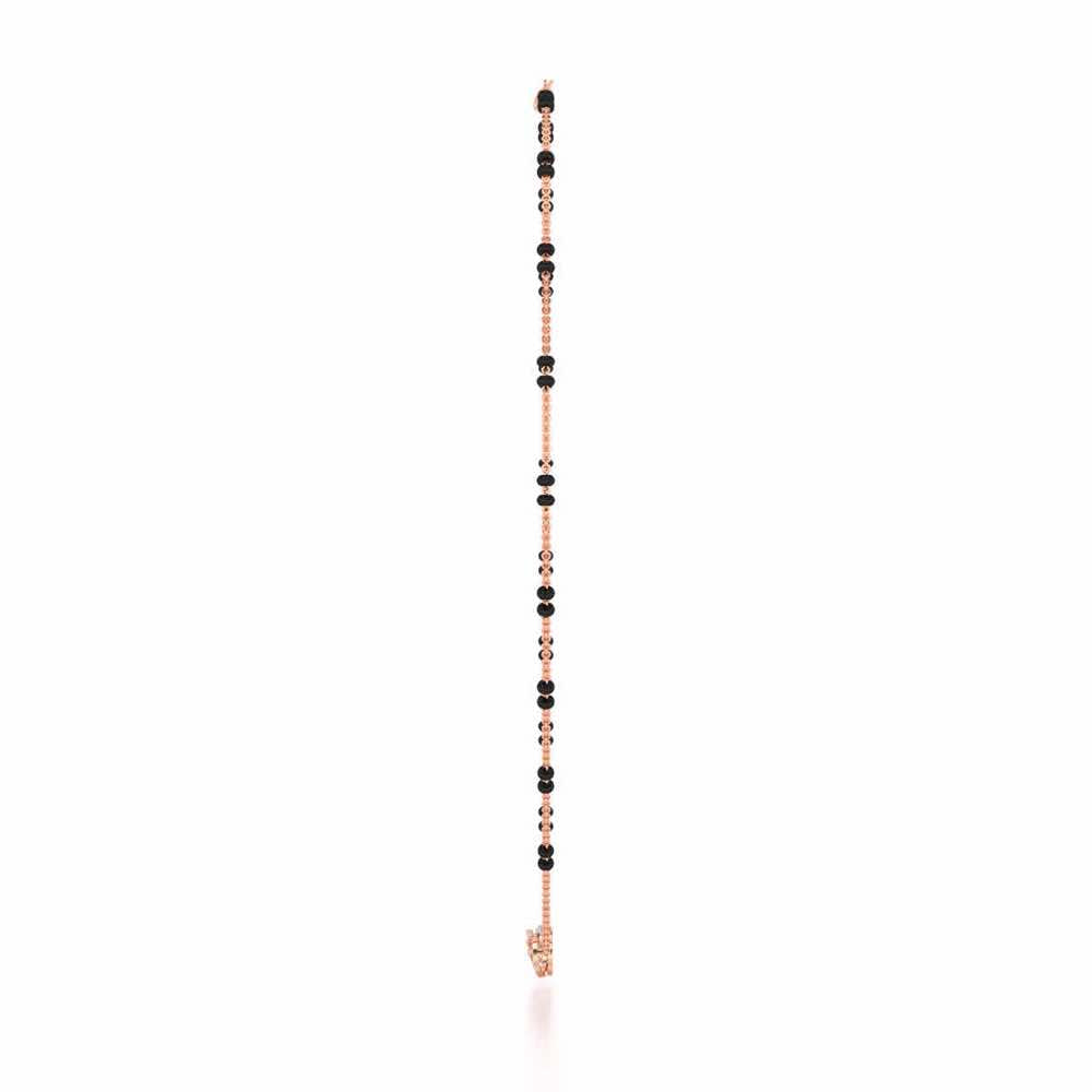 Infinity Butterfly Silver Mangalsutra - Rose Gold - Image 4