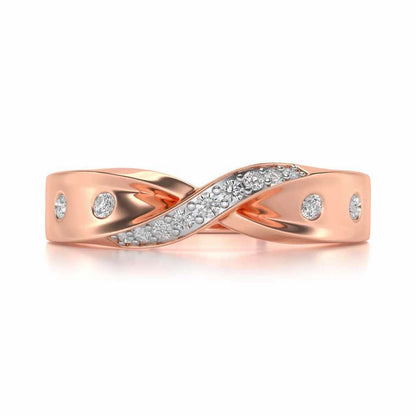 Infinity Silver Band Ring - Rose Gold - Image 4
