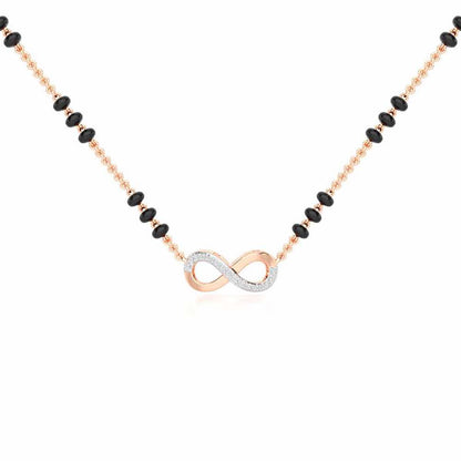 Infinity Silver Mangalsutra - Rose Gold - Image 1
