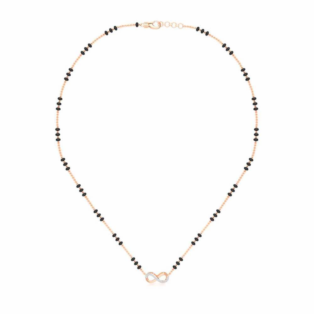 Infinity Silver Mangalsutra - Rose Gold - Image 3