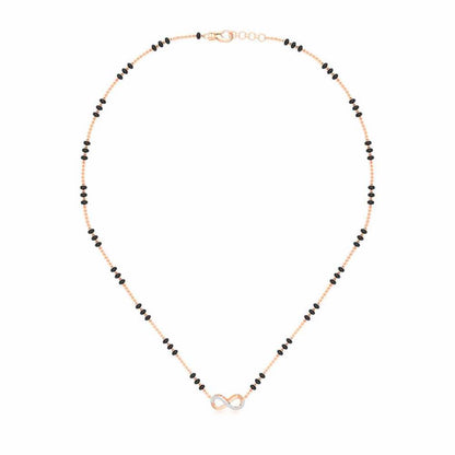 Infinity Silver Mangalsutra - Rose Gold - Image 3
