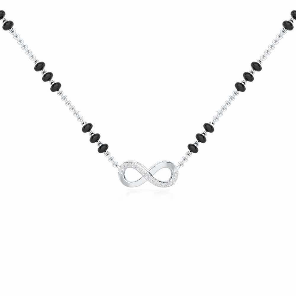 Infinity Silver Mangalsutra - White Gold - Image 1