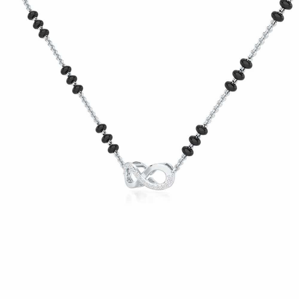 Infinity Silver Mangalsutra - White Gold - Image 2
