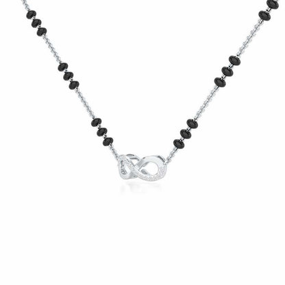 Infinity Silver Mangalsutra - White Gold - Image 2