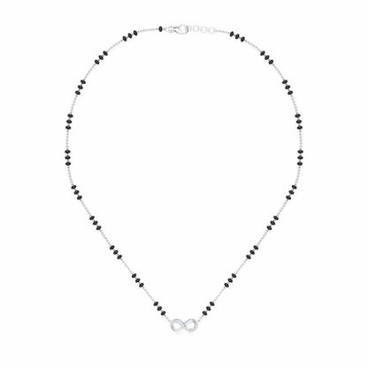 Infinity Silver Mangalsutra - White Gold - Image 3