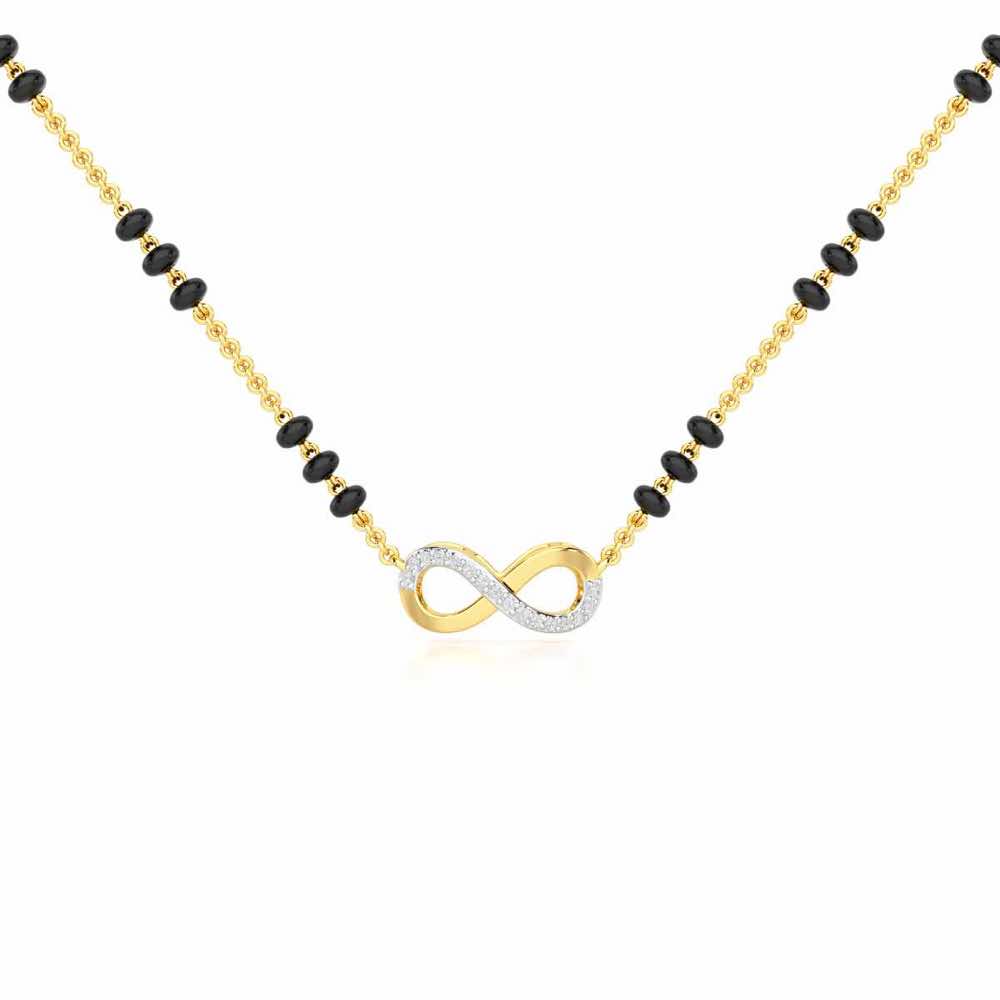 Infinity Silver Mangalsutra - Yellow Gold - Image 1