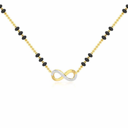 Infinity Silver Mangalsutra - Yellow Gold - Image 1