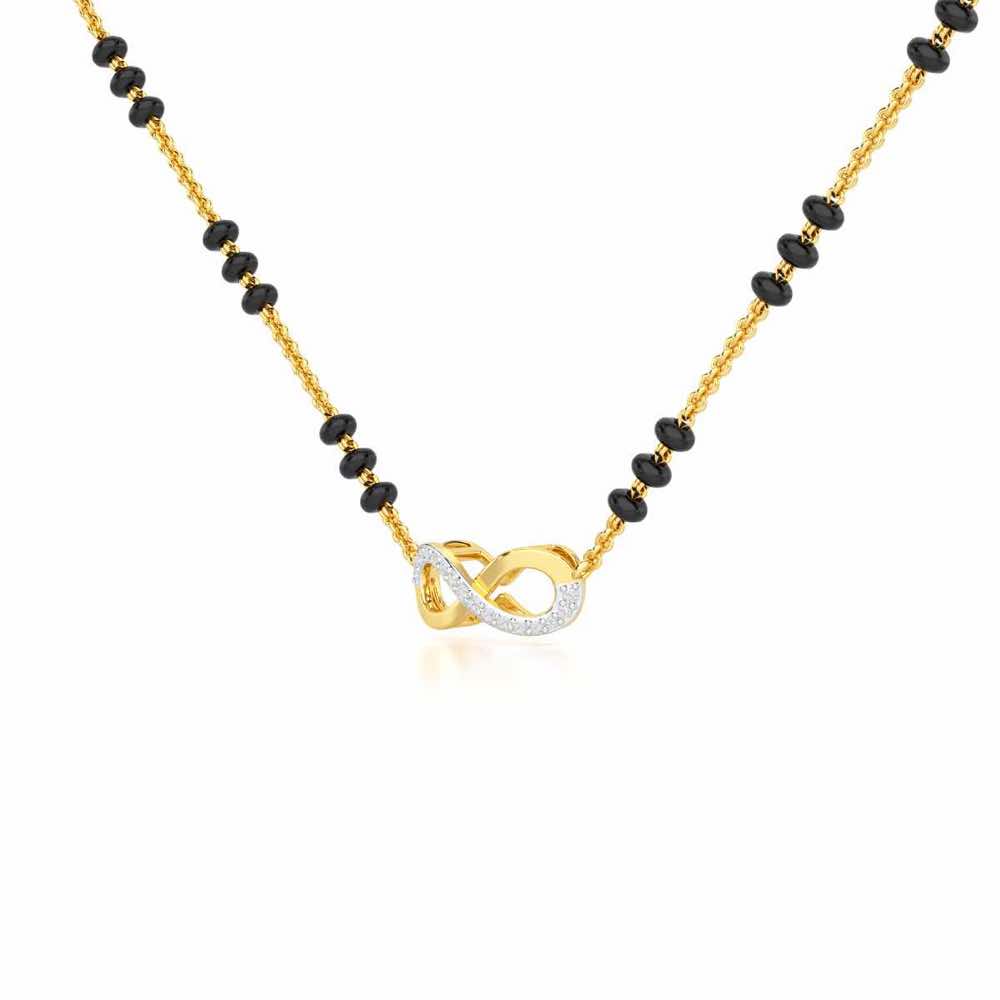 Infinity Silver Mangalsutra - Yellow Gold - Image 2
