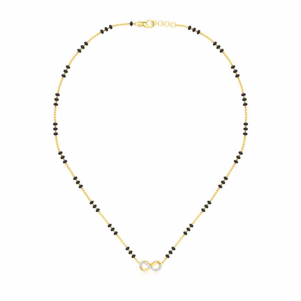 Infinity Silver Mangalsutra - Yellow Gold - Image 3