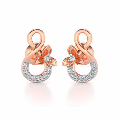 Infinity Flora Earrings - Rose Gold - Image 2