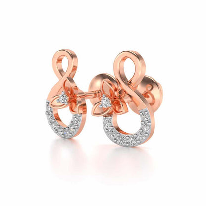 Infinity Flora Earrings - Rose Gold - Image 3