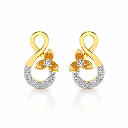 Infinity Flora Earrings - Yellow Gold - Image 1