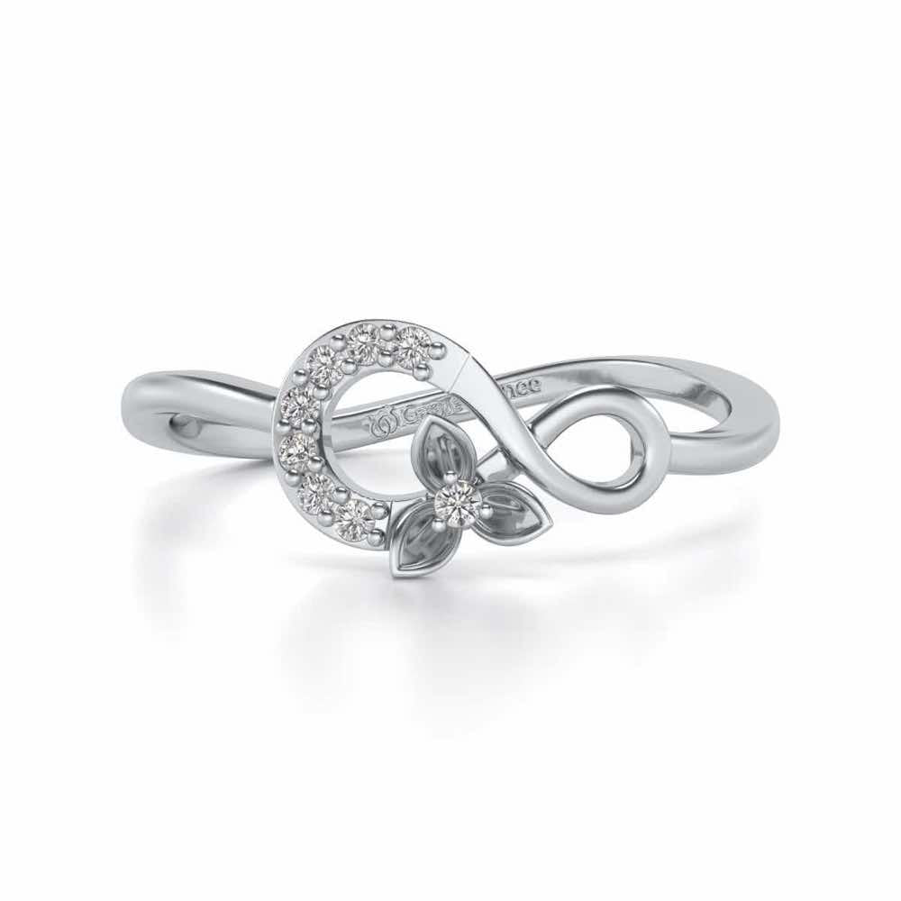 Infinity Flora Ring - White Gold - Image 5