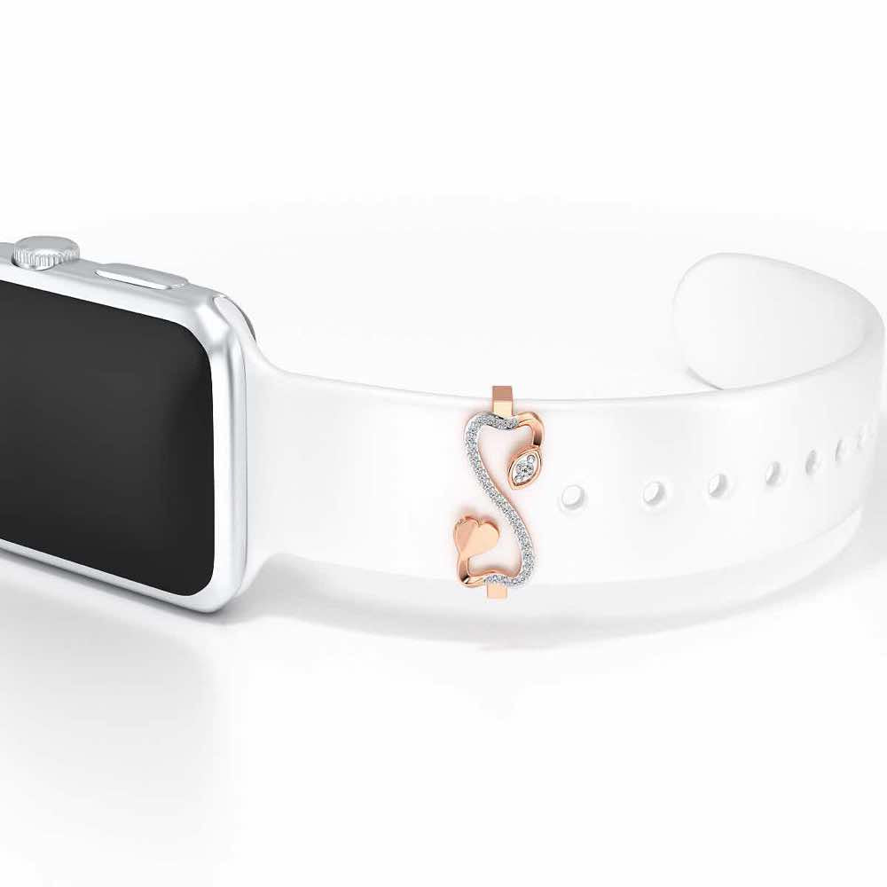 Infinity Heart Silver Watch Band - Rose Gold - Image 1