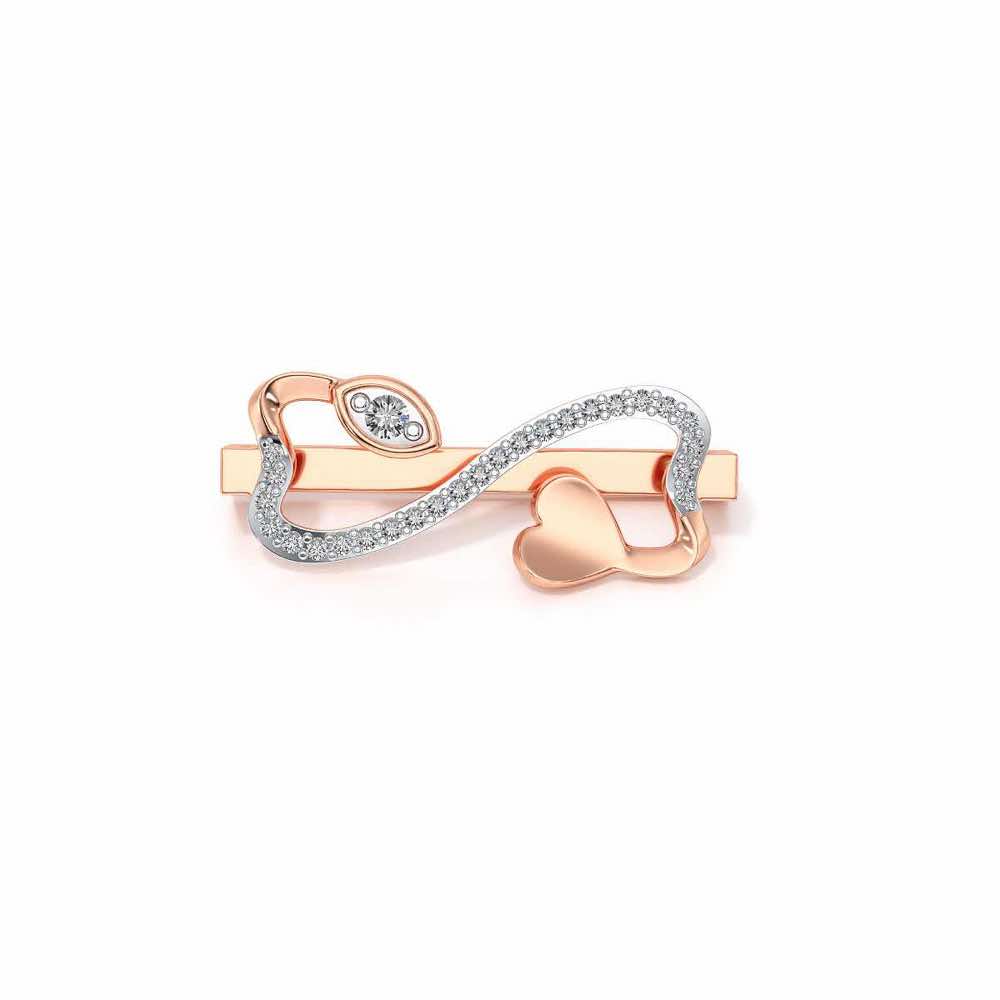 Infinity Heart Silver Watch Band - Rose Gold - Image 2