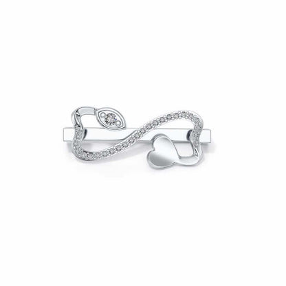 Infinity Heart Silver Watch Band - White Gold - Image 2
