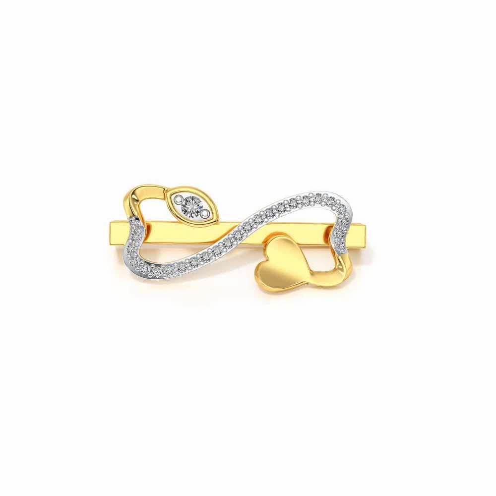 Infinity Heart Silver Watch Band - Yellow Gold - Image 2