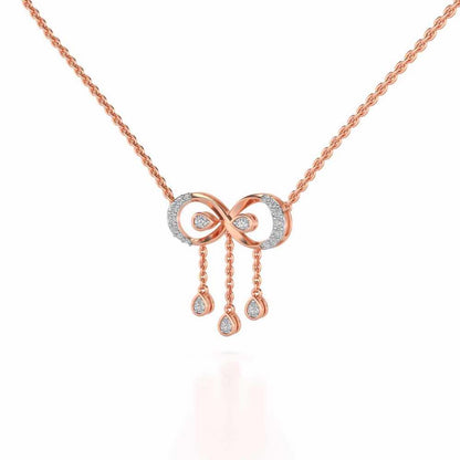Infinity Shine Silver Pendant - Rose Gold - Image 2