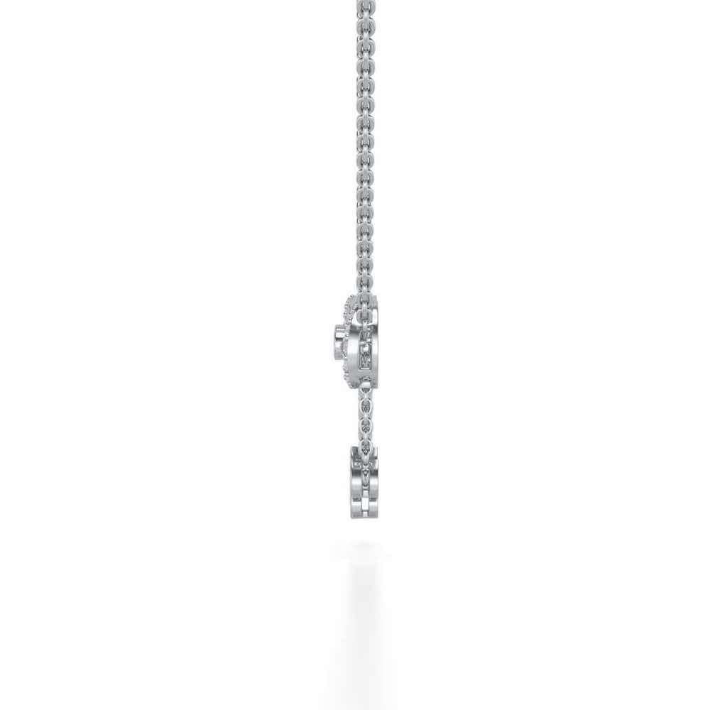 Infinity Shine Silver Pendant - White Gold - Image 4
