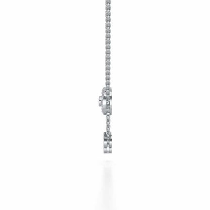 Infinity Shine Silver Pendant - White Gold - Image 4
