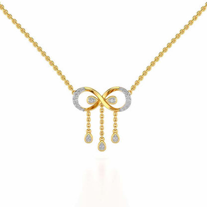 Infinity Shine Silver Pendant - Yellow Gold - Image 2
