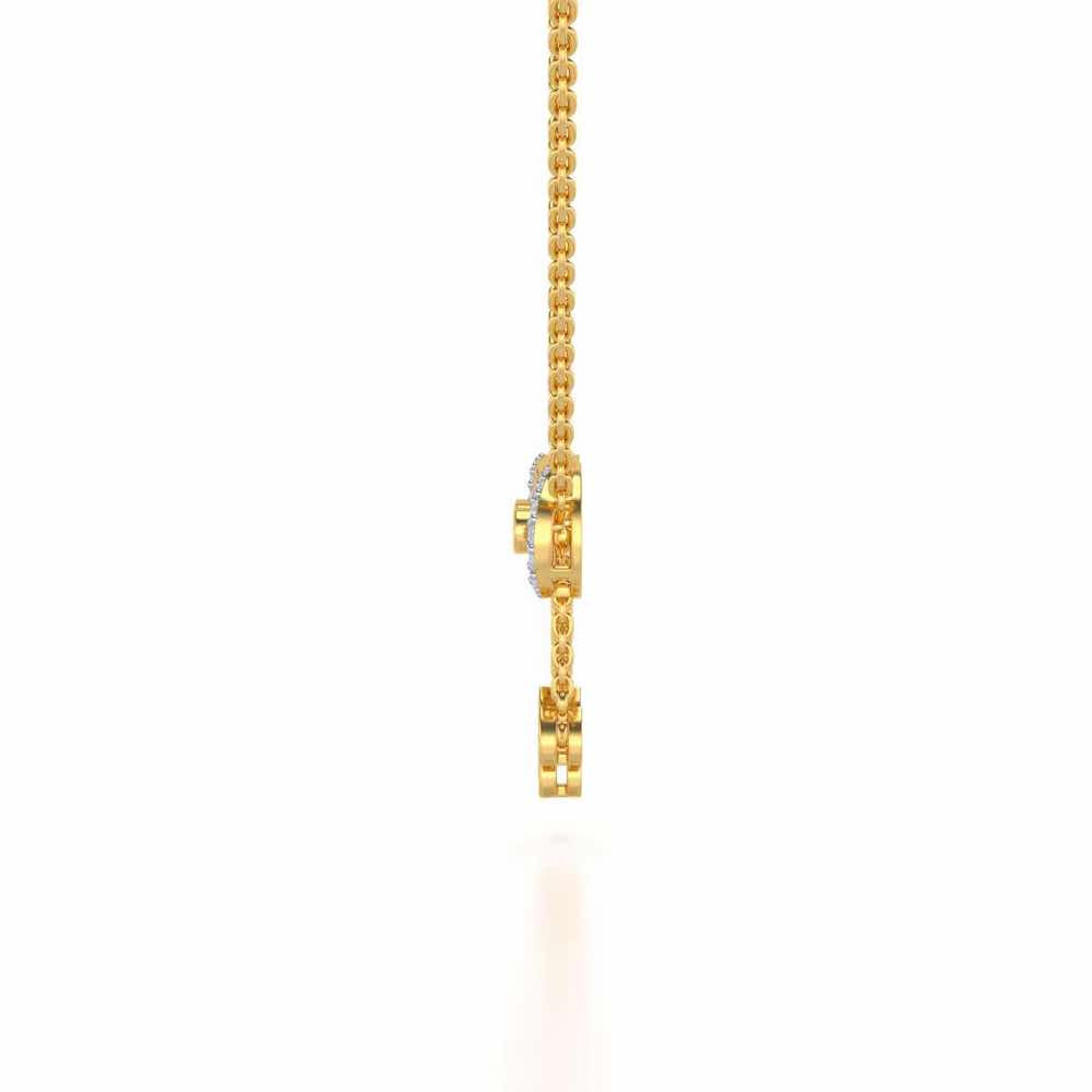 Infinity Shine Silver Pendant - Yellow Gold - Image 4