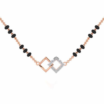 Inter-Locked Silver Mangalsutra - Rose Gold - Image 1