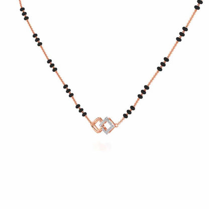 Inter-Locked Silver Mangalsutra - Rose Gold - Image 2