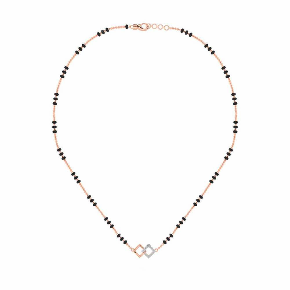 Inter-Locked Silver Mangalsutra - Rose Gold - Image 3