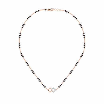 Inter-Locked Silver Mangalsutra - Rose Gold - Image 3