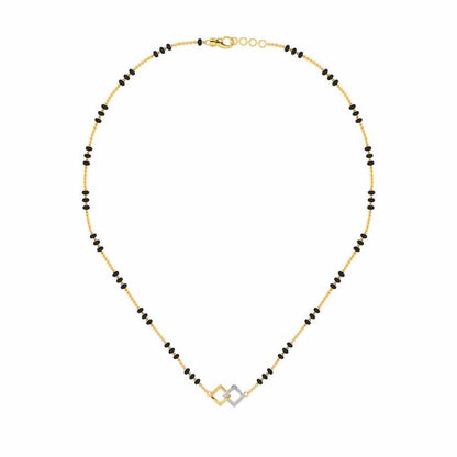 Inter-Locked Silver Mangalsutra - Yellow Gold - Image 3