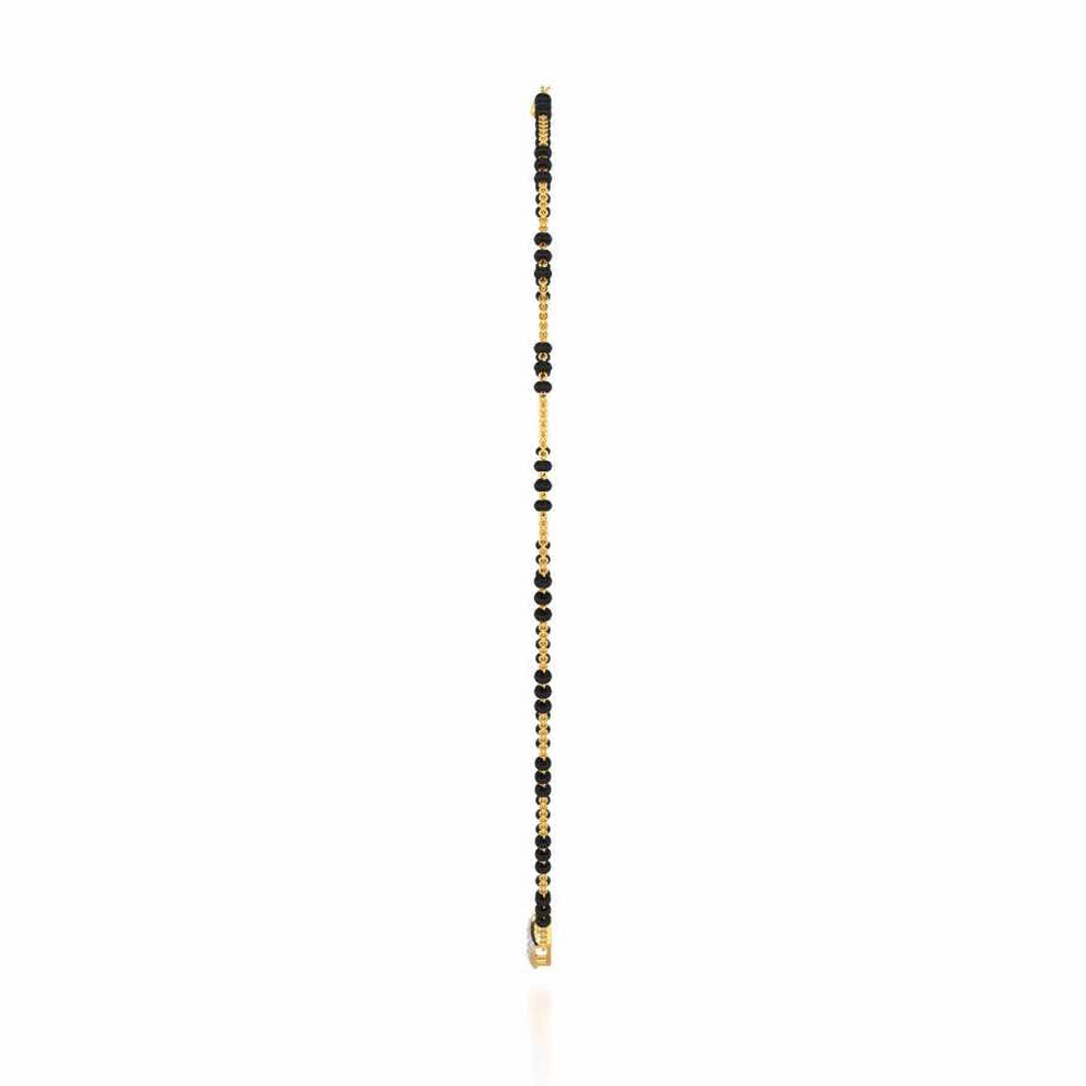 Inter-Locked Silver Mangalsutra - Yellow Gold - Image 4