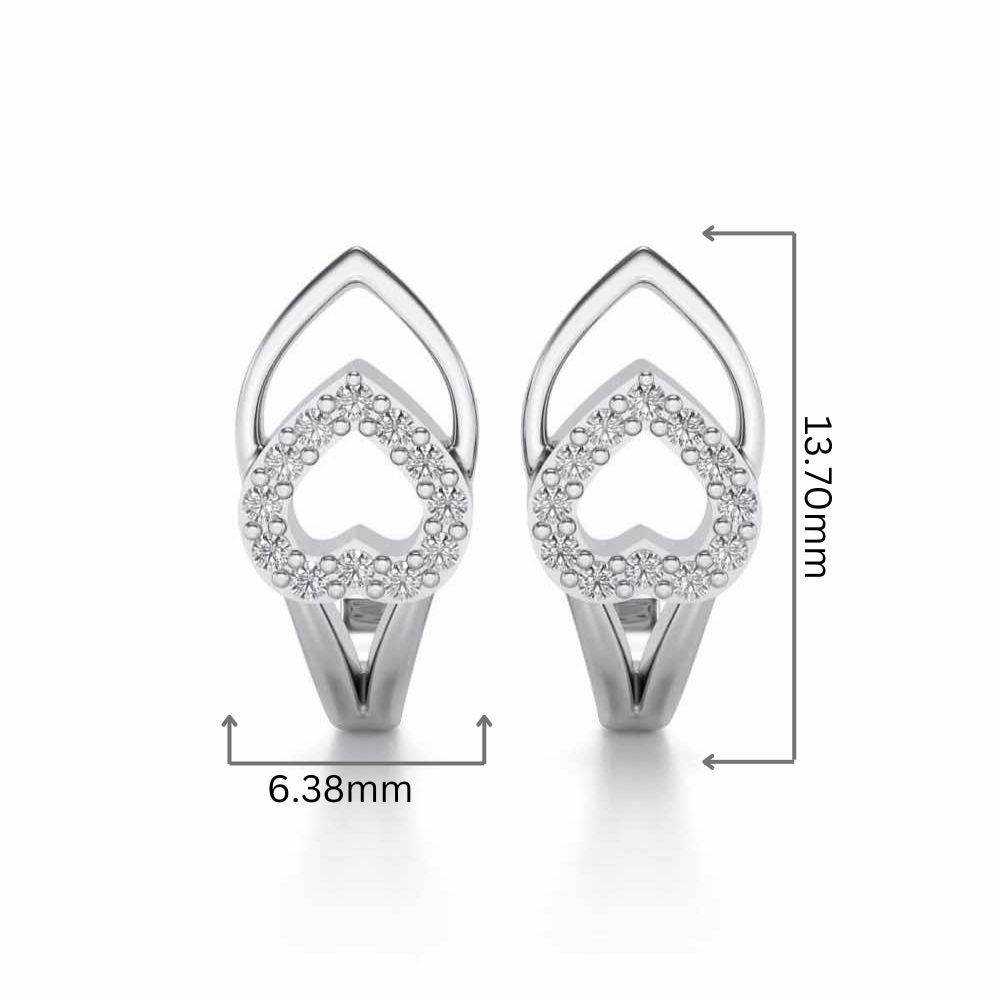 Inverted Core Silver Bali Earrings - White Gold - Image 2