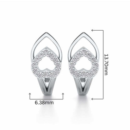 Inverted Core Silver Bali Earrings - White Gold - Image 2