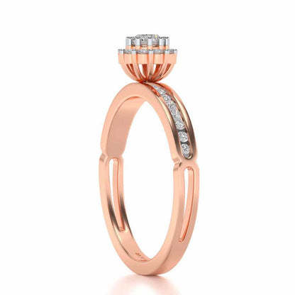 Inviting Solitaire Silver Ring - Rose Gold - Image 3