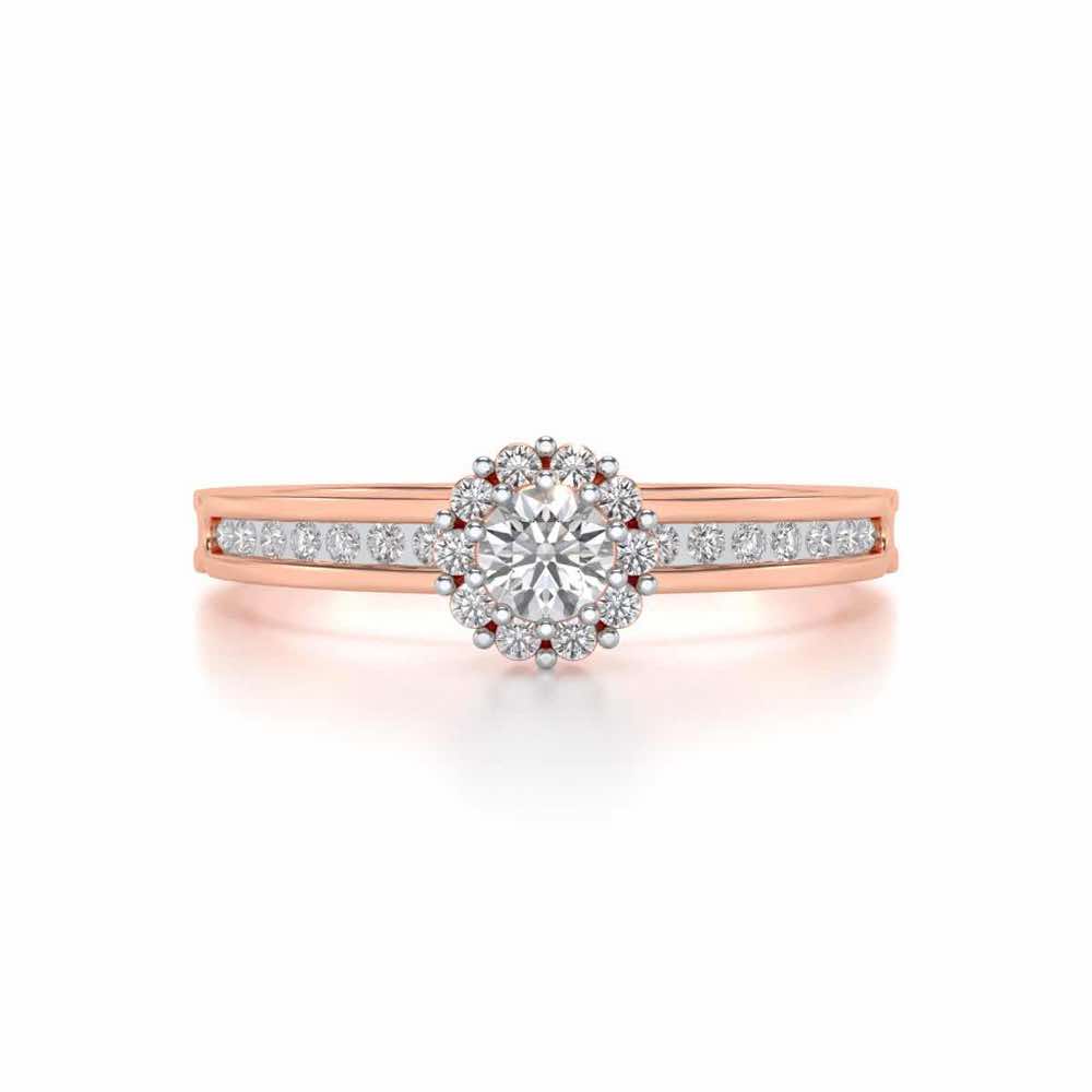 Inviting Solitaire Silver Ring - Rose Gold - Image 4