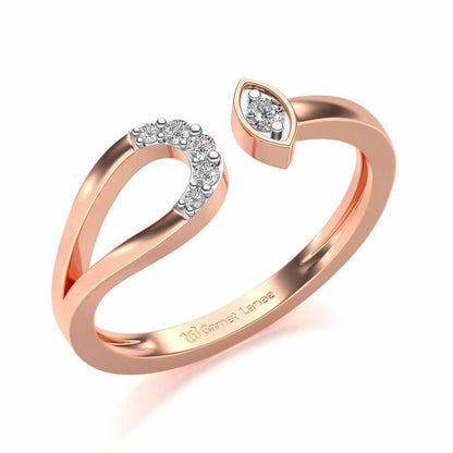 Ira Silver Ring - Rose Gold - Image 1
