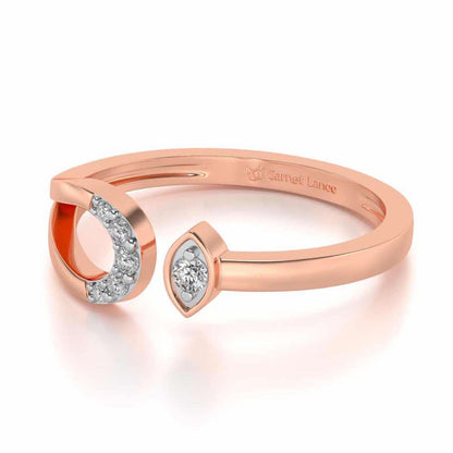 Ira Silver Ring - Rose Gold - Image 2